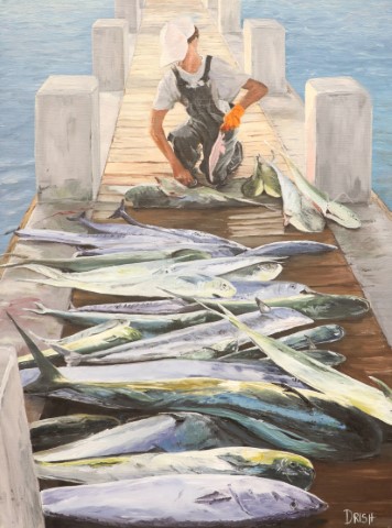 Image of Fisherman at the Pier by Norma Drish from Louisville